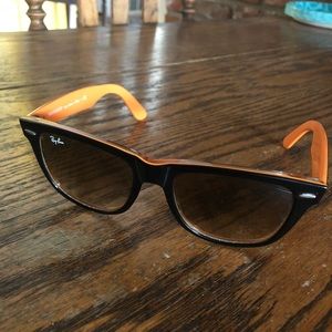 Ray Ban Wayfarer Sunglasses Orange and Black